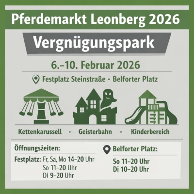 Vergnügungspark zum Pferdemarkt 2026 in Leonberg geplant